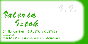 valeria istok business card